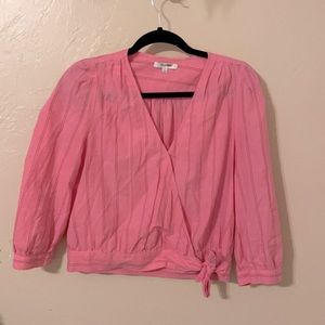 MADEWELL- Wrap Top in Cecilia Stripe